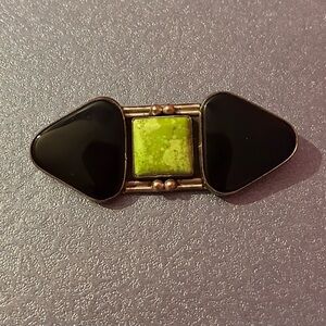 Native American Aaron Toadlena Navajo Signed Sterling Brooch